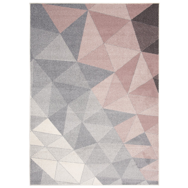Metro Lane Jaran Flatweave Cream/Pink/Grey Rug Wayfair.co.uk